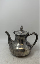 Load image into Gallery viewer, Pairpoint Silver-Tone Engraved Round Base Hinged Lid Serving Teapot