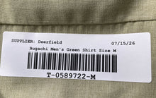 Load image into Gallery viewer, Bugatchi Uomo Mens Green Short Sleeve Collared Button-Up Shirt Size Medium