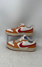 Load image into Gallery viewer, Nike Kids Court Borough Low 2 DJ6163-107 White Orange Sneaker Shoes Size 6