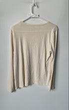 Load image into Gallery viewer, Talbots Womens Beige Cotton Long Sleeve Round Neck Regular Fit T-Shirt Size LP