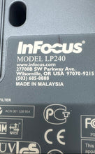 Load image into Gallery viewer, InFocus LP240 Gray Silver Portable LCD Digital Projector In Bag Untested