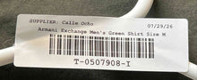 Load image into Gallery viewer, Armani Exchange Mens Green Broken Letters Short Sleeve V-Neck T-Shirt Size M