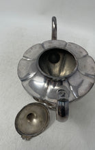 Load image into Gallery viewer, Vintage Antique Silver-Tone Scalloped Edges And Pedestal Base Lidded Teapot