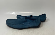 Load image into Gallery viewer, Laurent Effel Mens Blue Suede Moc Toe Slip-On Loafer Shoes Size EUR 39