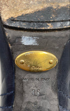 Load image into Gallery viewer, Authentic Chloe Womens Black Zipper Block Ankle Boots Size EUR 36 WORN
