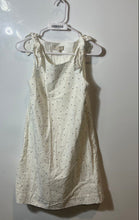 Load image into Gallery viewer, Loft Womens White Polka Dot Linen Cotton Tie Boat Neck Mini Dress Size XS