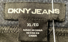 Load image into Gallery viewer, DKNY Jeans Womens Black Blue Flat Front Skinny Leg Ponte Pull-On Pants Size XL