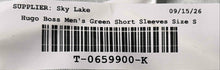 Load image into Gallery viewer, Hugo Boss Mens Green Cotton Short Sleeve Crew Neck Regular Fit T-Shirt Size S