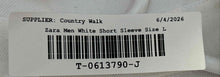Load image into Gallery viewer, Zara Mens White Short Sleeve Collared Regular Fit Button-Up Shirt Size Large
