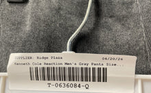 Load image into Gallery viewer, Kenneth Cole Reaction Mens Gray Flat Front Pockets Dress Pants Size 34X30