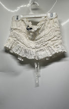 Load image into Gallery viewer, Zara Womens Off-White Strapless Smocked Tie Front Cropped Blouse Top Size M