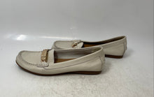 Load image into Gallery viewer, Coach Womens White Pebbled Leather Moc Toe Slip-On Loafer Flats Size 8.5