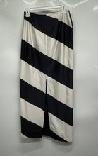 Load image into Gallery viewer, Maeve By Anthropologie Womens White Black Striped Side Zipper Maxi Skirt Size XS