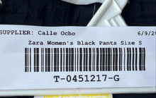 Load image into Gallery viewer, Zara Womens Black Flat Front Flare Leg Stretch Trouser Pants Size Small