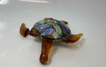 Load image into Gallery viewer, Dynasty Gallery Vinci Hand Fused Multicolor Glass Turtle Figurine Paperweight