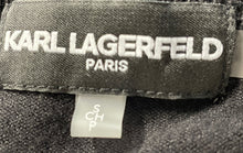 Load image into Gallery viewer, Karl Lagerfeld Paris Womens Black Short Sleeve Knitted Pullover Sweater Size S