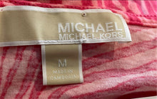 Load image into Gallery viewer, Michael Kors Womens Pink Zebra-Print Short Sleeve Blouse Top Size Medium