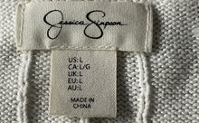 Load image into Gallery viewer, Jessica Simpson Womens Beige Cable-Knit Sleeveless V-Neck Vest Sweater Size L