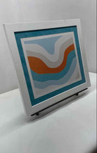 Load image into Gallery viewer, Layered Wavy Bands Of Colors Framed Wall Decorative Abstract Art Print