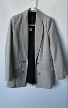Load image into Gallery viewer, River Island Womens Gray Heather Long Sleeve Notch Neck Open Front Blazer Size 6