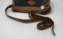 Load image into Gallery viewer, Dooney & Bourke Womens Black And Brown All-Weather Leather Zip Top Crossbody Bag
