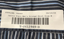Load image into Gallery viewer, Calvin Klein Mens Multicolor Striped Long Sleeve Cotton Button-Up Shirt Size M