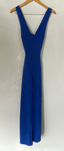 Load image into Gallery viewer, Express Womens Blue Sleeveless V-Neck Full Length One-Piece Jumpsuit Size S