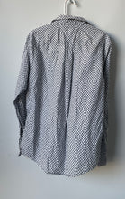Load image into Gallery viewer, Tommy Hilfiger Mens White Blue Printed Long Sleeve Button-Up Shirt Size L