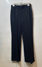 Load image into Gallery viewer, Karl Lagerfeld Womens Black Flat Front Faux-Zipper Straight Leg Dress Pants Sz S