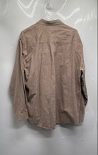 Load image into Gallery viewer, Perry Ellis Mens Light Brown Cotton Long Sleeve Collared Button-Up Shirt Size L