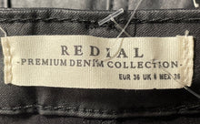 Load image into Gallery viewer, Redial Womens Black Flat Front Pockets Skinny Leg Trouser Pants Size S/36