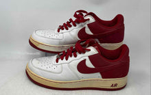Load image into Gallery viewer, Nike Mens Air Force 1 306353-167 Red White Leather Lace-Up Sneakers Shoes Sz 12