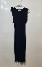 Load image into Gallery viewer, Zara Womens Black Ribbed Sleeveless Round Neck Pullover Bodycon Dress Size M