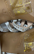 Load image into Gallery viewer, Bella Marie Womens Gray Open Toe Stiletto Gladiator Heels Size 9
