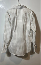 Load image into Gallery viewer, Express Mens Gray White Printed Long Sleeve Collared Button-Up Shirt Size Large