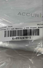 Load image into Gallery viewer, Accurian APD-3955 Silver Portable 7'' LCD Monitor & DVD Player Not Tested