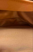 Load image into Gallery viewer, Loulu Womens Brown Beige Colorblock Faux Leather Triple Compartment Tote Handbag