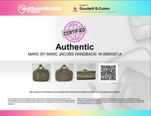 Load image into Gallery viewer, Authentic Marc By Marc Jacobs Womens Olive Green Shoulder Handbag Stained