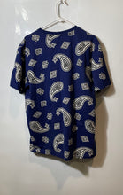 Load image into Gallery viewer, Lacoste Mens White Blue Paisley Print Cotton Pullover T-Shirt Size 2XL