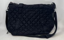 Load image into Gallery viewer, Steve Madden Womens Black Quilted Detachable Strap Zipper Shoulder Handbag