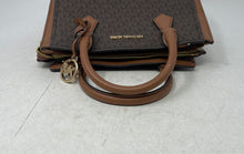 Load image into Gallery viewer, Michael Kors Womens Sheila Brown Signature Print Double Handle Satchel Purse