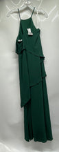 Load image into Gallery viewer, David's Bridal Womens Green Sleeveless Ruffle Long Maxi Dress Size 4