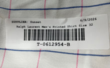 Load image into Gallery viewer, Ralph Lauren Mens White Check Cotton Long Sleeve Dress Shirt Size 15.5-32