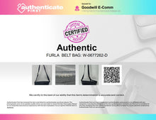 Load image into Gallery viewer, Authentic Furla Womens Black Adjustable Strap Leather Belt Bag Stained