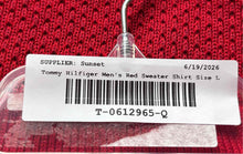 Load image into Gallery viewer, Tommy Hilfiger Mens Red Long Sleeve High Neck 1/4 Zip Pullover Sweater Size L