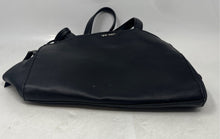 Load image into Gallery viewer, Nine West Womens Black Leather Double Handles Inner Pockets Satchel Bag