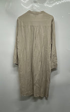 Load image into Gallery viewer, Tahari Womens Beige Button Front Long Sleeve Tunic Dress Size Large