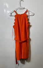 Load image into Gallery viewer, Victoria Beckham For Target Womens Orange Scalloped One-Piece Romper Size XS