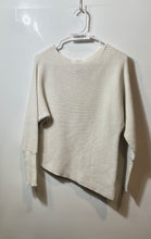 Load image into Gallery viewer, Express Womens White Dolman Sleeve Boat Neck Asymmetric Pullover Sweater Size XS