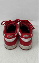 Load image into Gallery viewer, Nike Kids Dunk Low White Red Low Top Lace-Up Sneaker Shoes Size 1Y